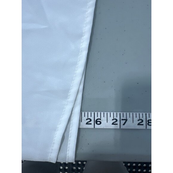 Lorenza Blau Crochet Lace Blouse Women 36 Ruffle Trim Tie Neck White Polyester - Picture 6 of 7